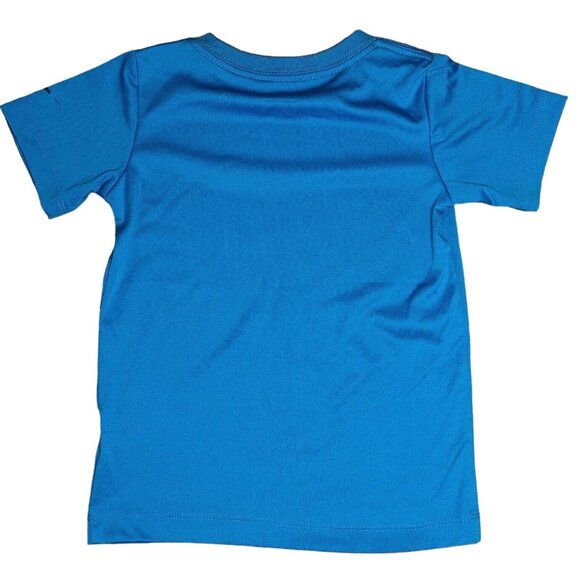 Nike Shirt Toddler Boys 4T Blue Dri-Fit 100% AWESOME Swoosh Logo T-Shirt - Picture 5 of 10